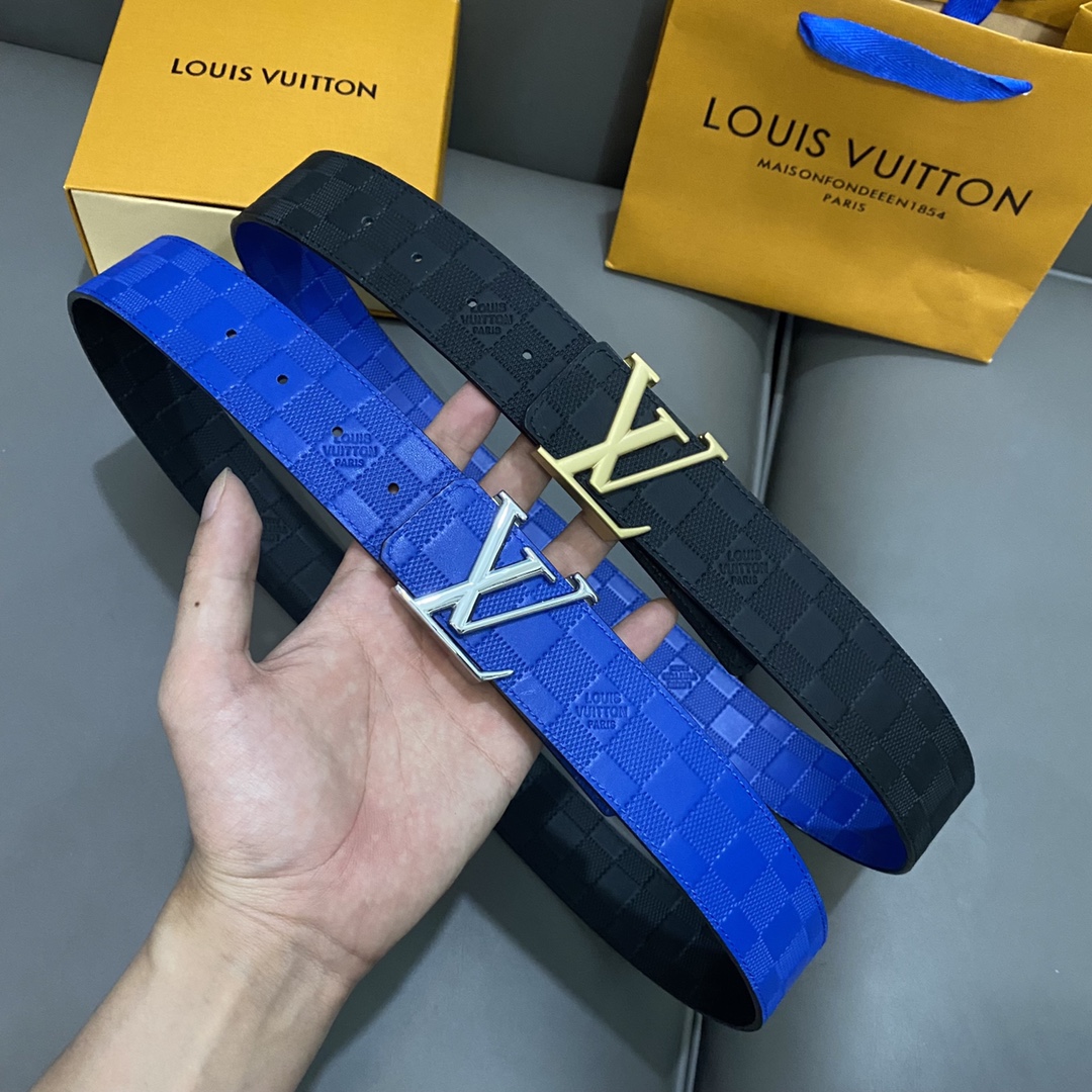 Louis Vuitton Belts Buy Replica
 Lattice Calfskin Cowhide