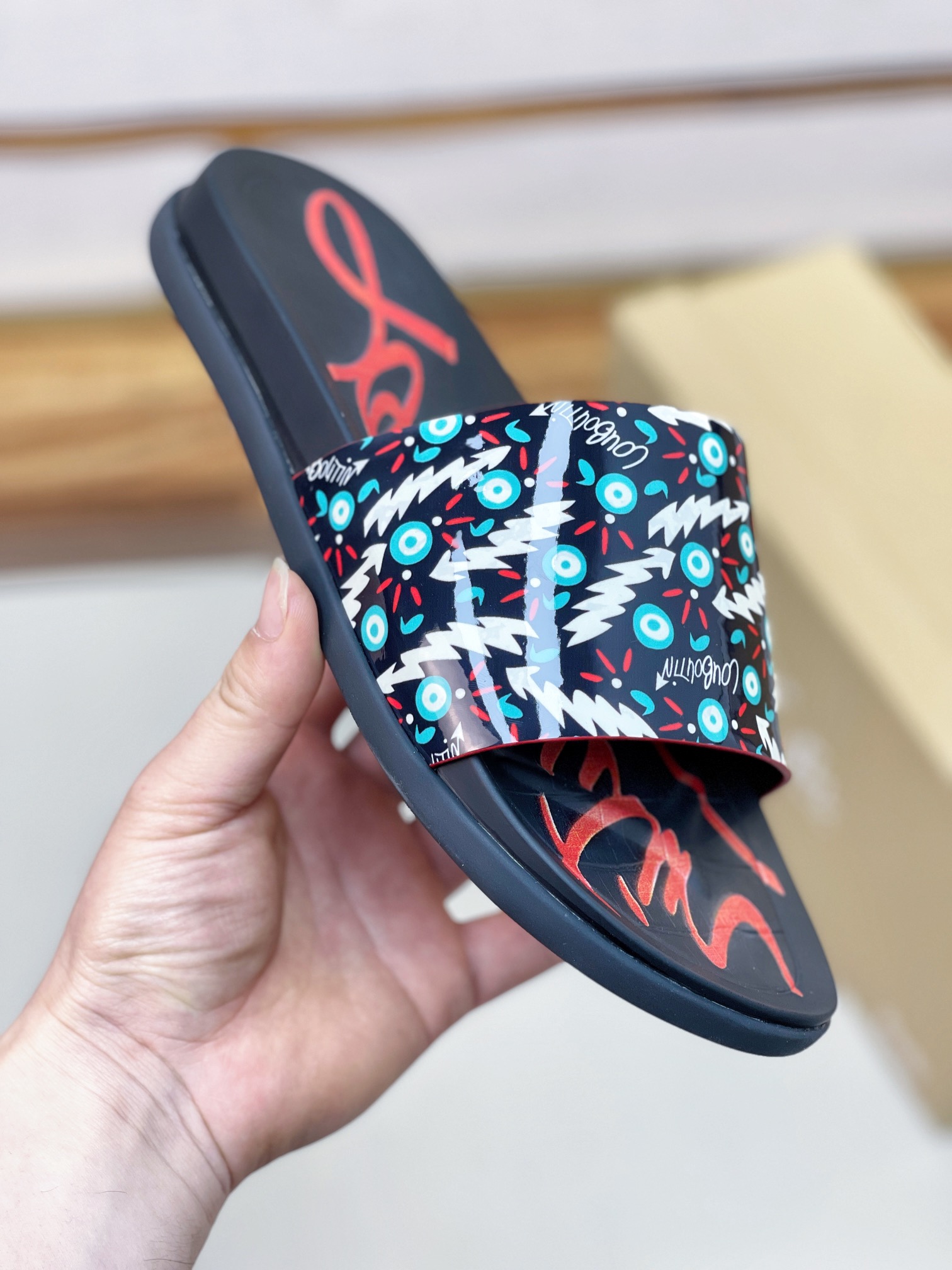 [CL zapatos inferiores rojos] tamaño 38-45 zapatillas clásicas de los hombres, el sitio web oficial 