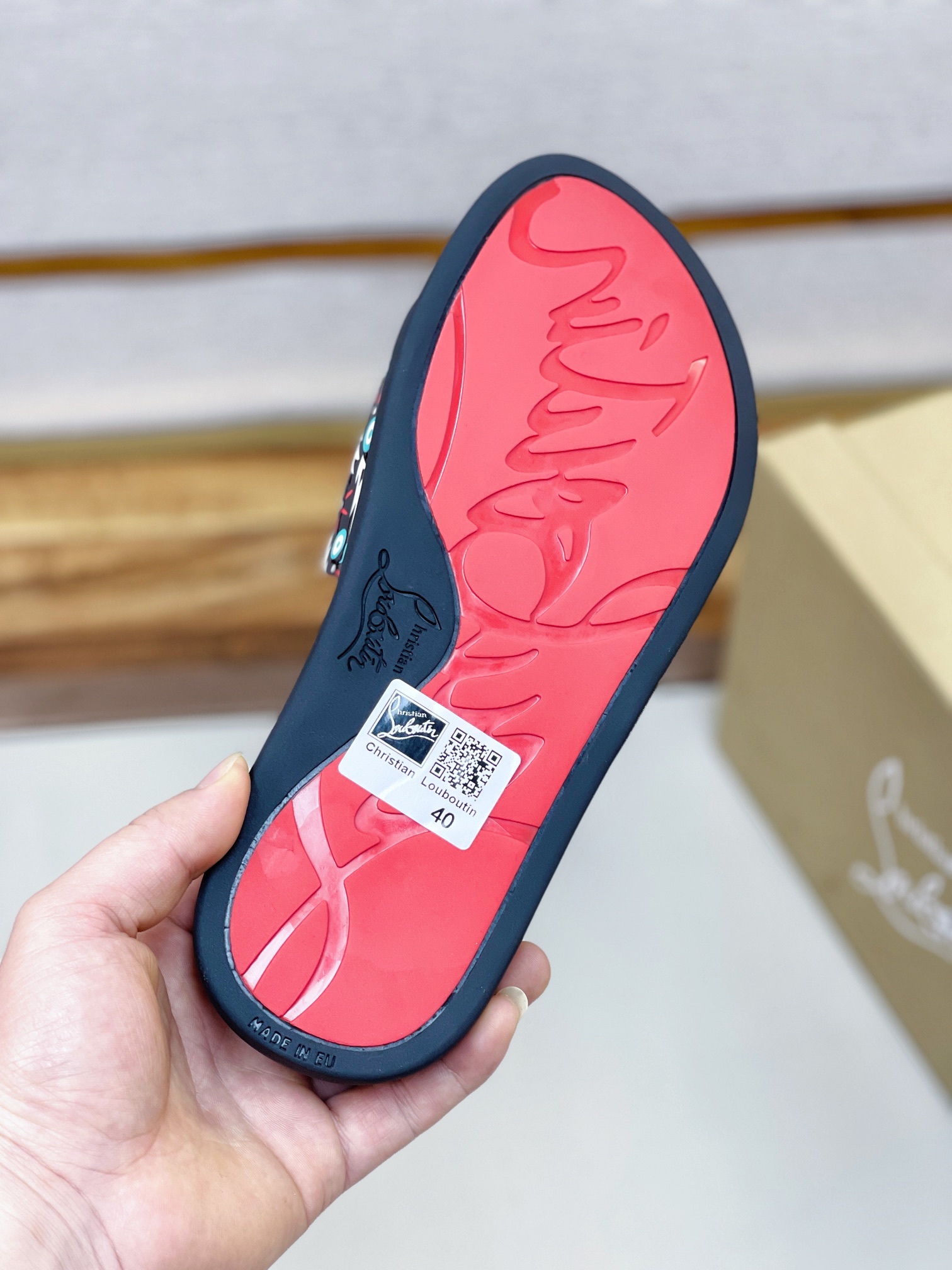 [CL zapatos inferiores rojos] tamaño 38-45 zapatillas clásicas de los hombres, el sitio web oficial 