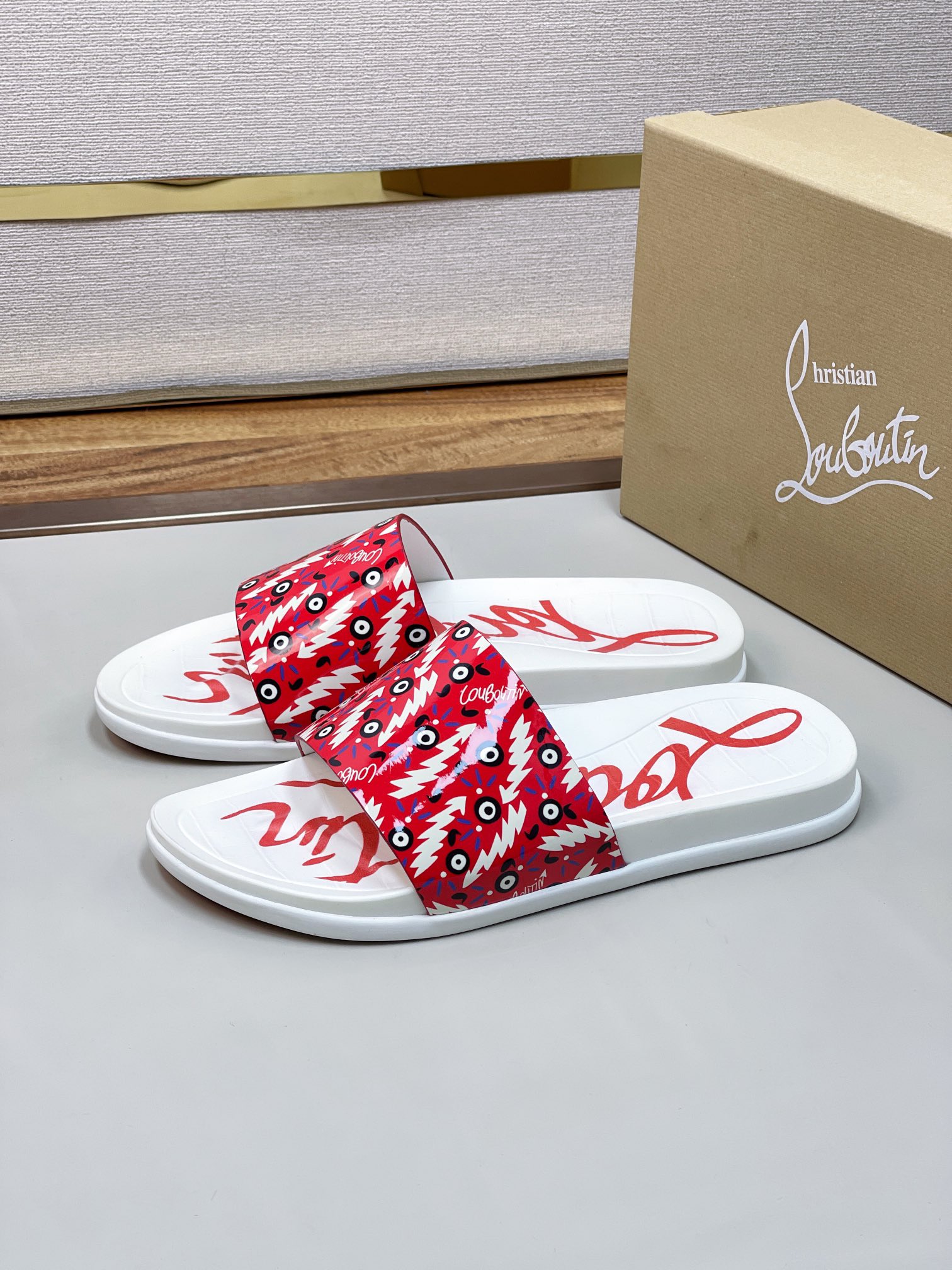 [CL zapatos inferiores rojos] tamaño 38-45 zapatillas clásicas de los hombres, el sitio web oficial 