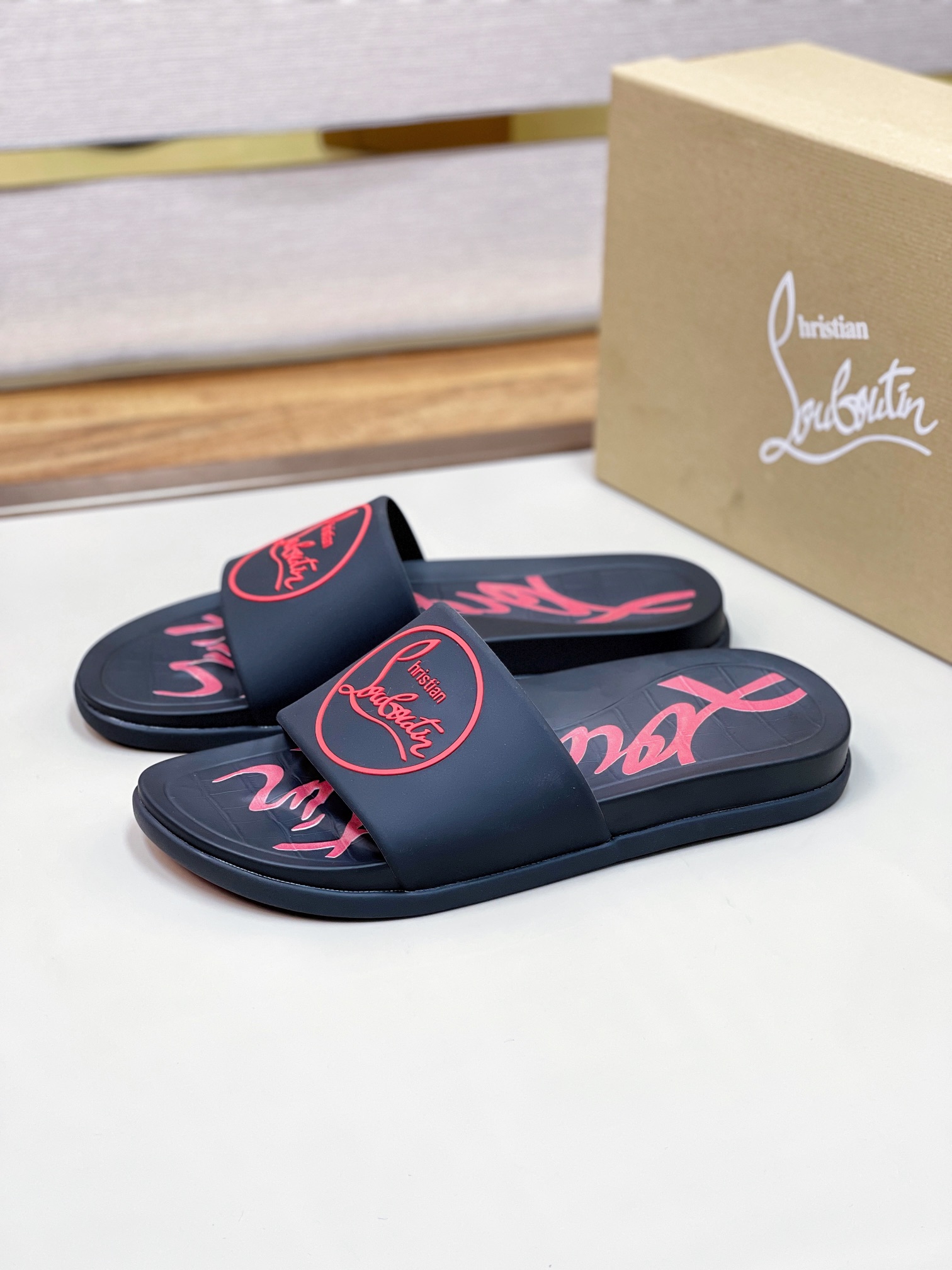 [CL zapatos inferiores rojos] tamaño 38-45 zapatillas clásicas de los hombres, el sitio web oficial 