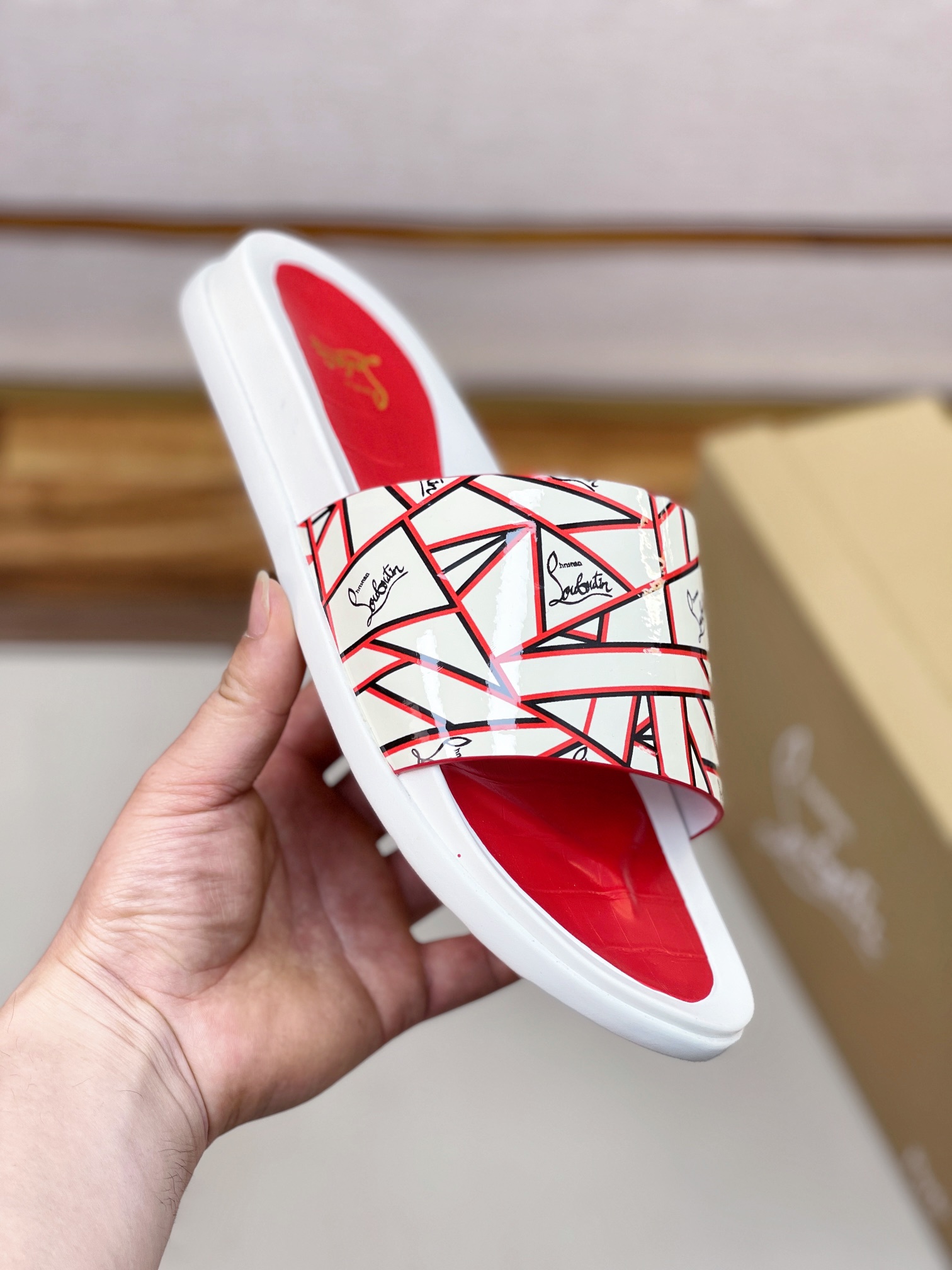 [CL zapatos inferiores rojos] tamaño 38-45 zapatillas clásicas de los hombres, el sitio web oficial 