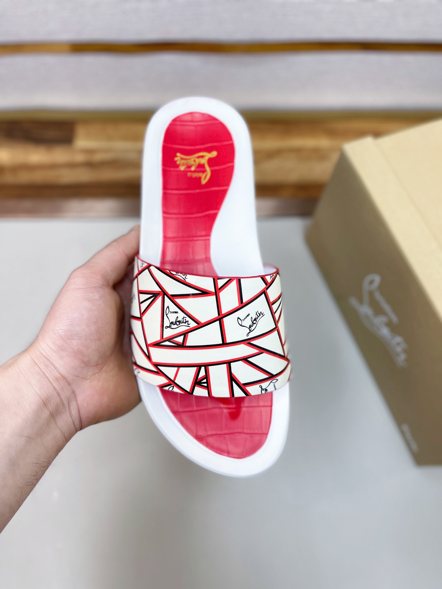 [CL zapatos inferiores rojos] tamaño 38-45 zapatillas clásicas de los hombres, el sitio web oficial 