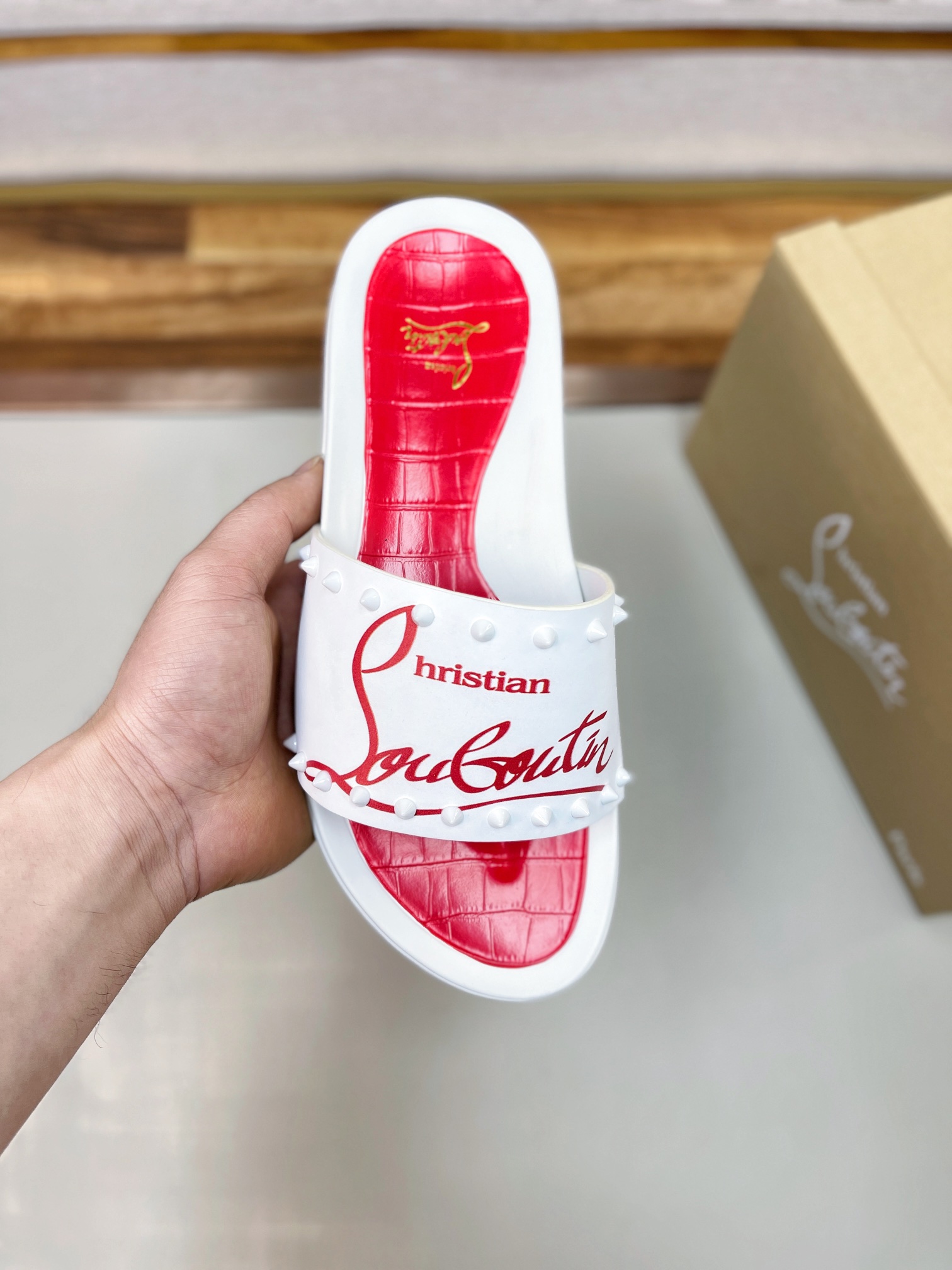 [CL zapatos inferiores rojos] tamaño 38-45 zapatillas clásicas de los hombres, el sitio web oficial 