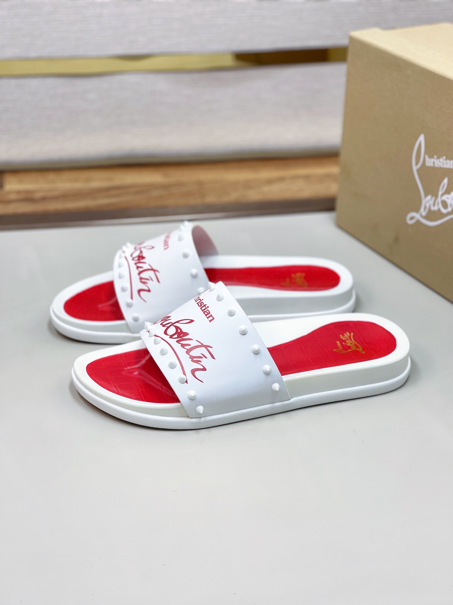 [CL zapatos inferiores rojos] tamaño 38-45 zapatillas clásicas de los hombres, el sitio web oficial 
