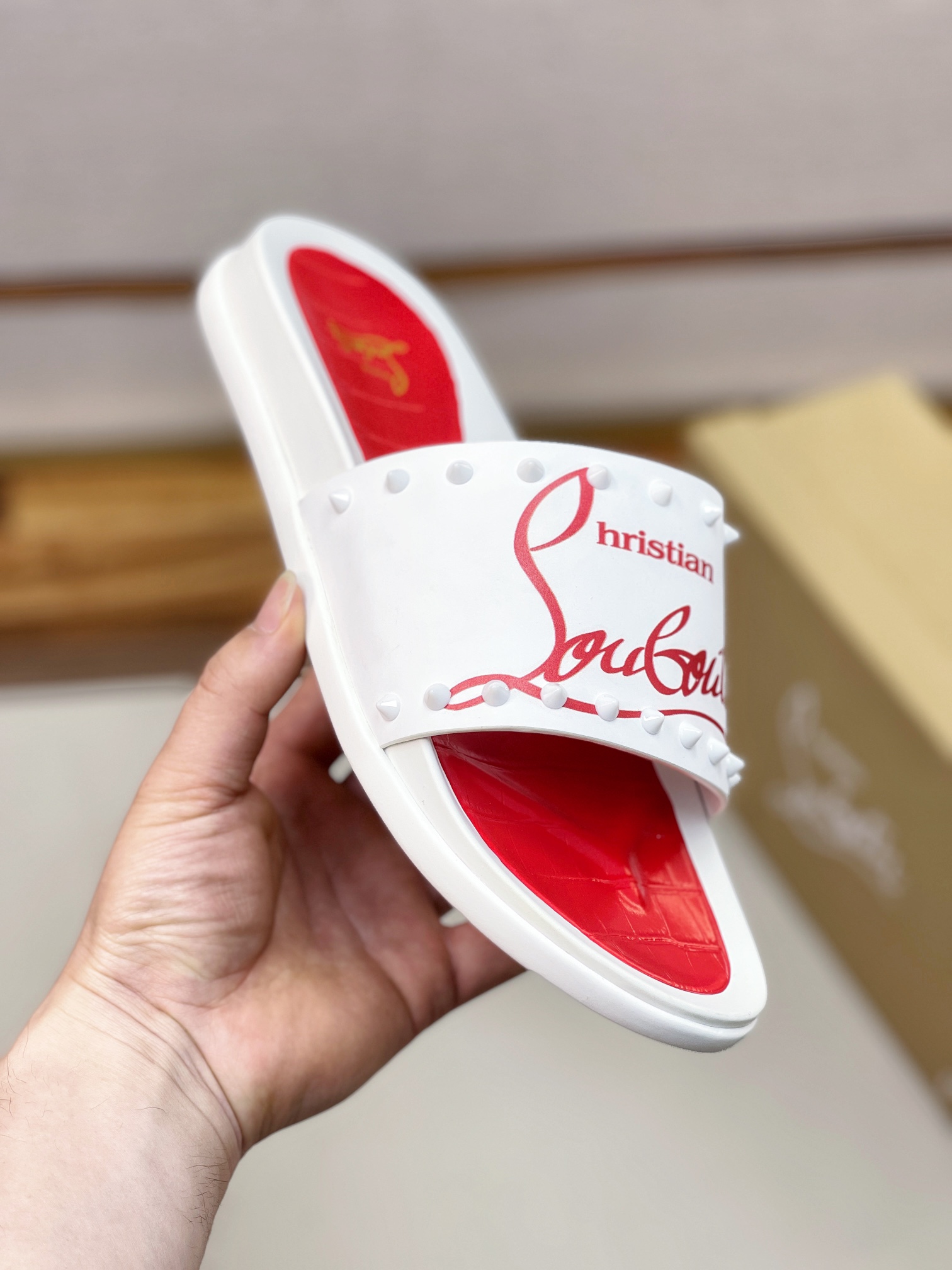 [CL zapatos inferiores rojos] tamaño 38-45 zapatillas clásicas de los hombres, el sitio web oficial 