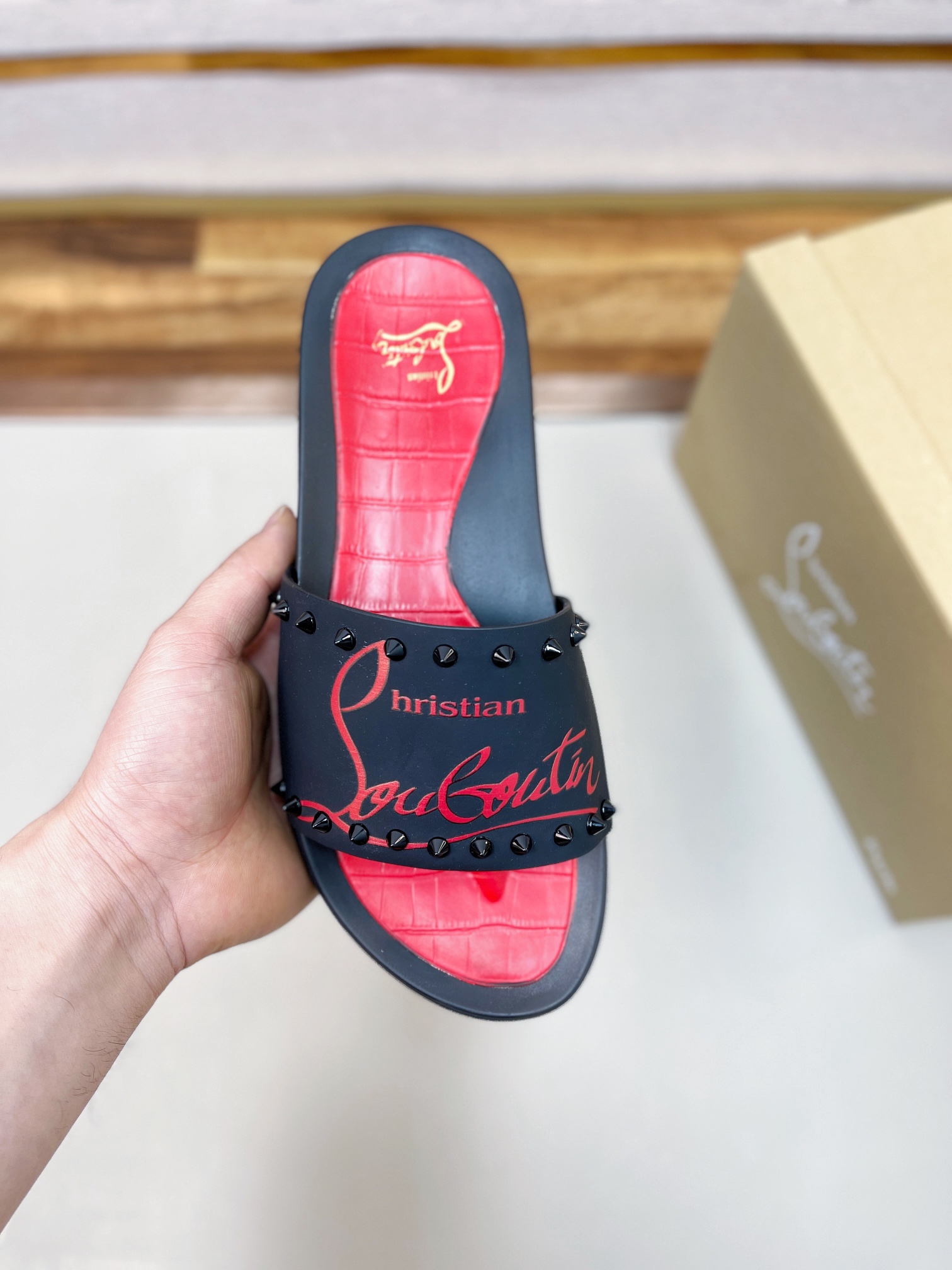 [CL zapatos inferiores rojos] tamaño 38-45 zapatillas clásicas de los hombres, el sitio web oficial 