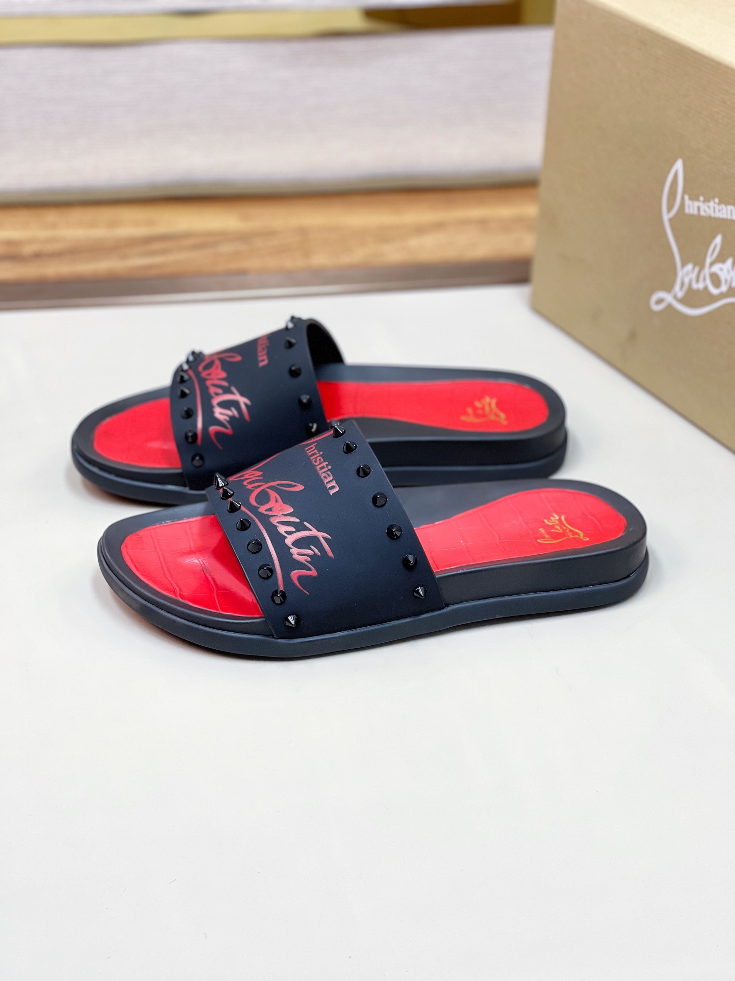 [CL zapatos inferiores rojos] tamaño 38-45 zapatillas clásicas de los hombres, el sitio web oficial 