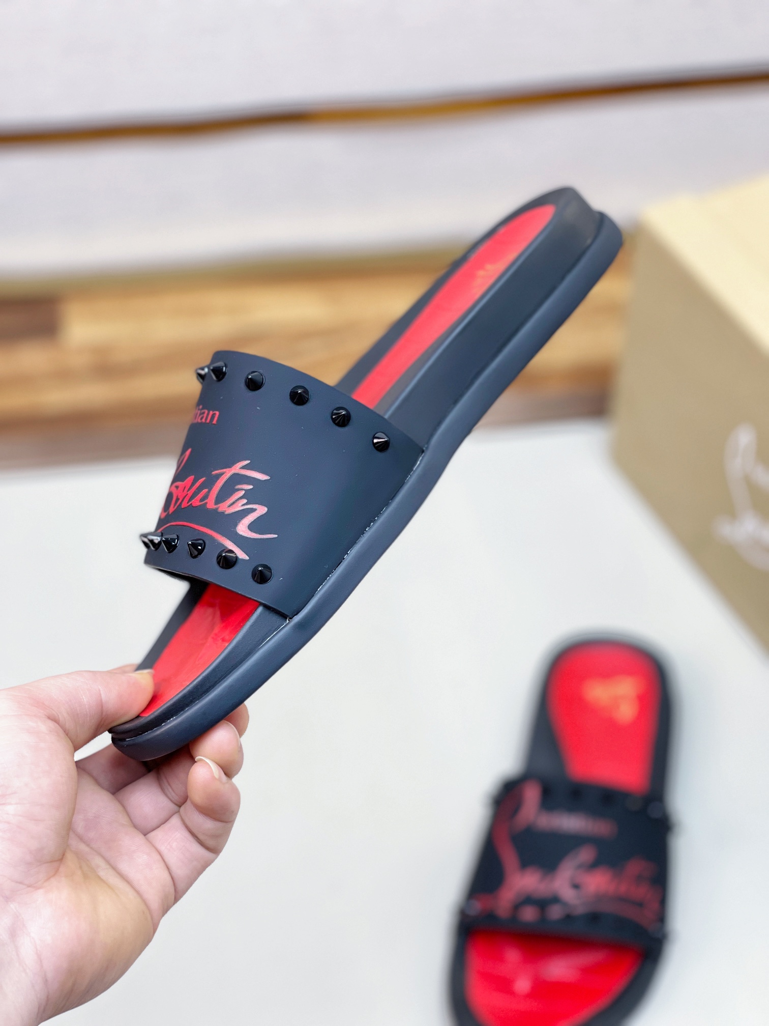 [CL zapatos inferiores rojos] tamaño 38-45 zapatillas clásicas de los hombres, el sitio web oficial 