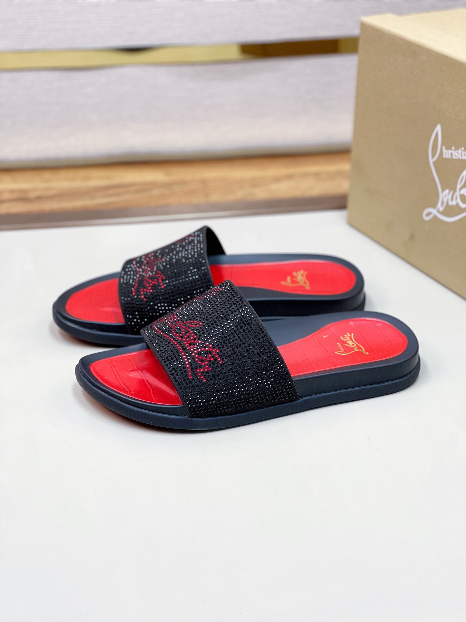 [CL zapatos inferiores rojos] tamaño 38-45 zapatillas clásicas de los hombres, el sitio web oficial 