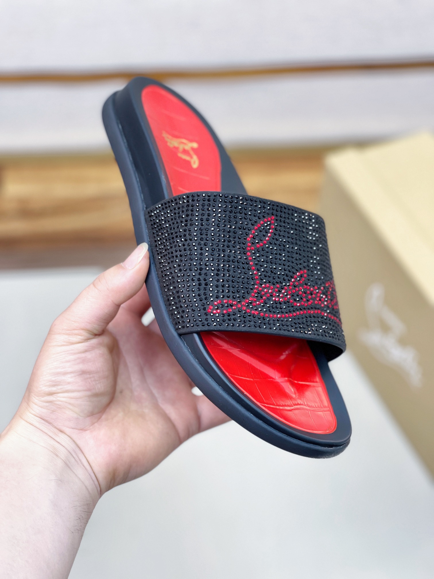 [CL zapatos inferiores rojos] tamaño 38-45 zapatillas clásicas de los hombres, el sitio web oficial 