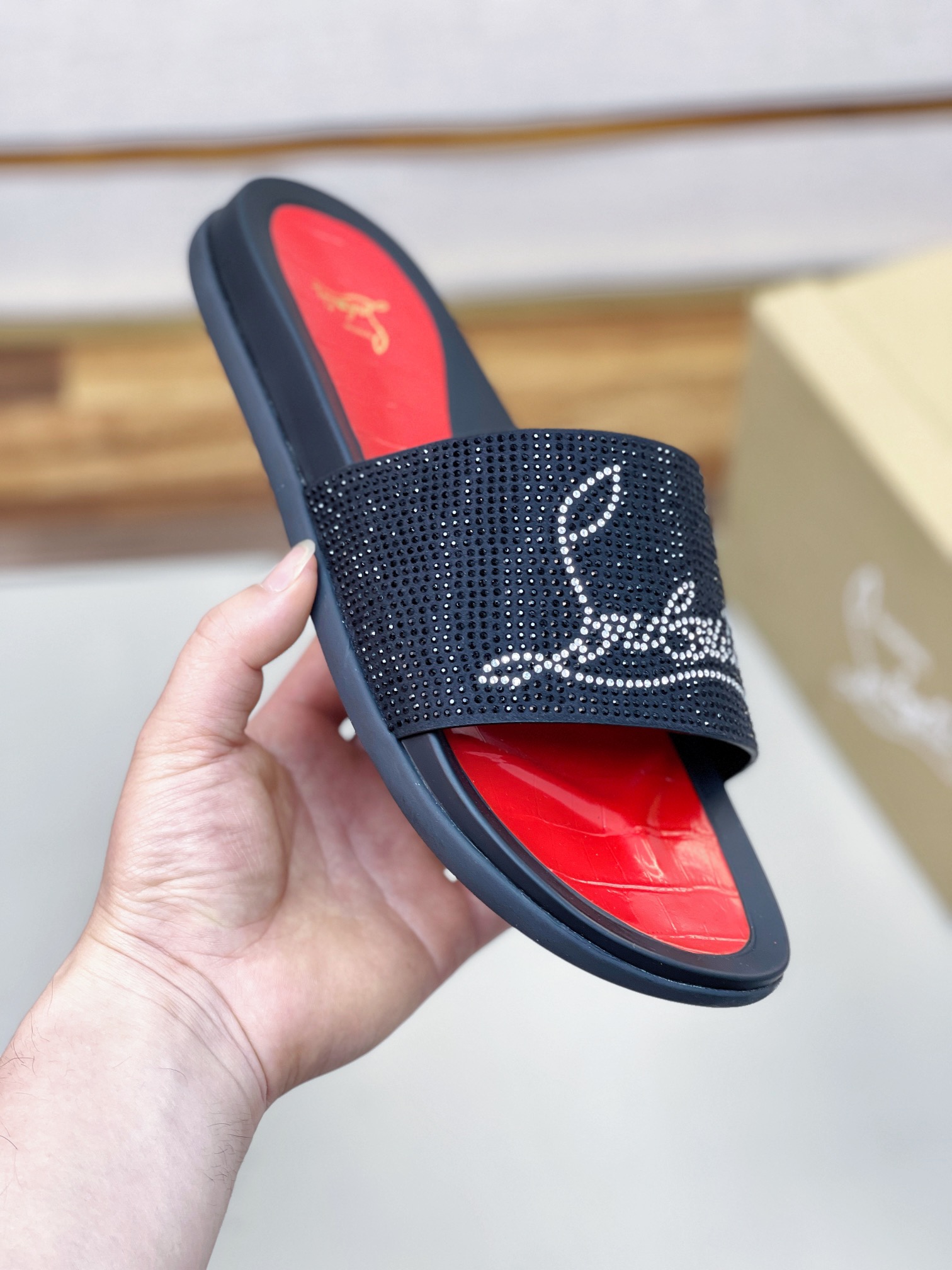 [CL zapatos inferiores rojos] tamaño 38-45 zapatillas clásicas de los hombres, el sitio web oficial 