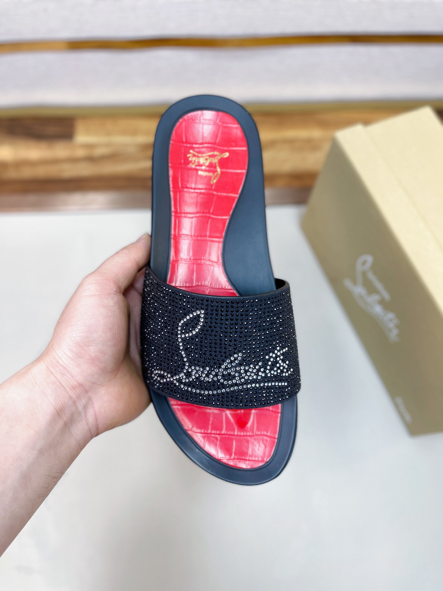 [CL zapatos inferiores rojos] tamaño 38-45 zapatillas clásicas de los hombres, el sitio web oficial 