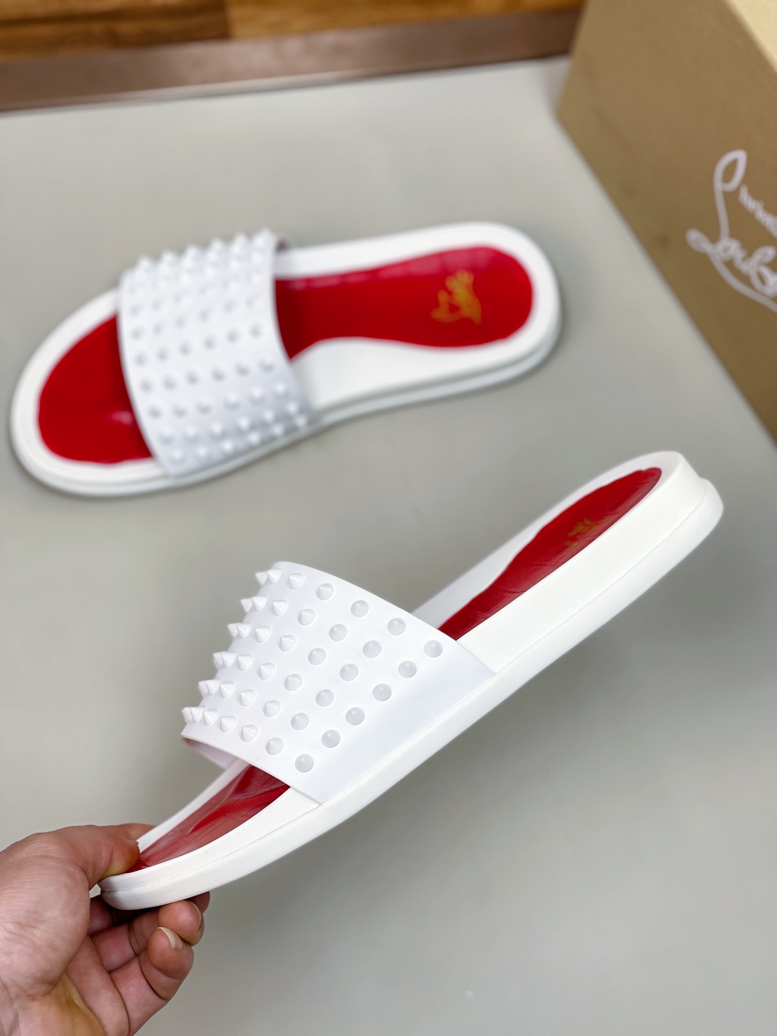 [CL zapatos inferiores rojos] tamaño 38-45 zapatillas clásicas de los hombres, el sitio web oficial 