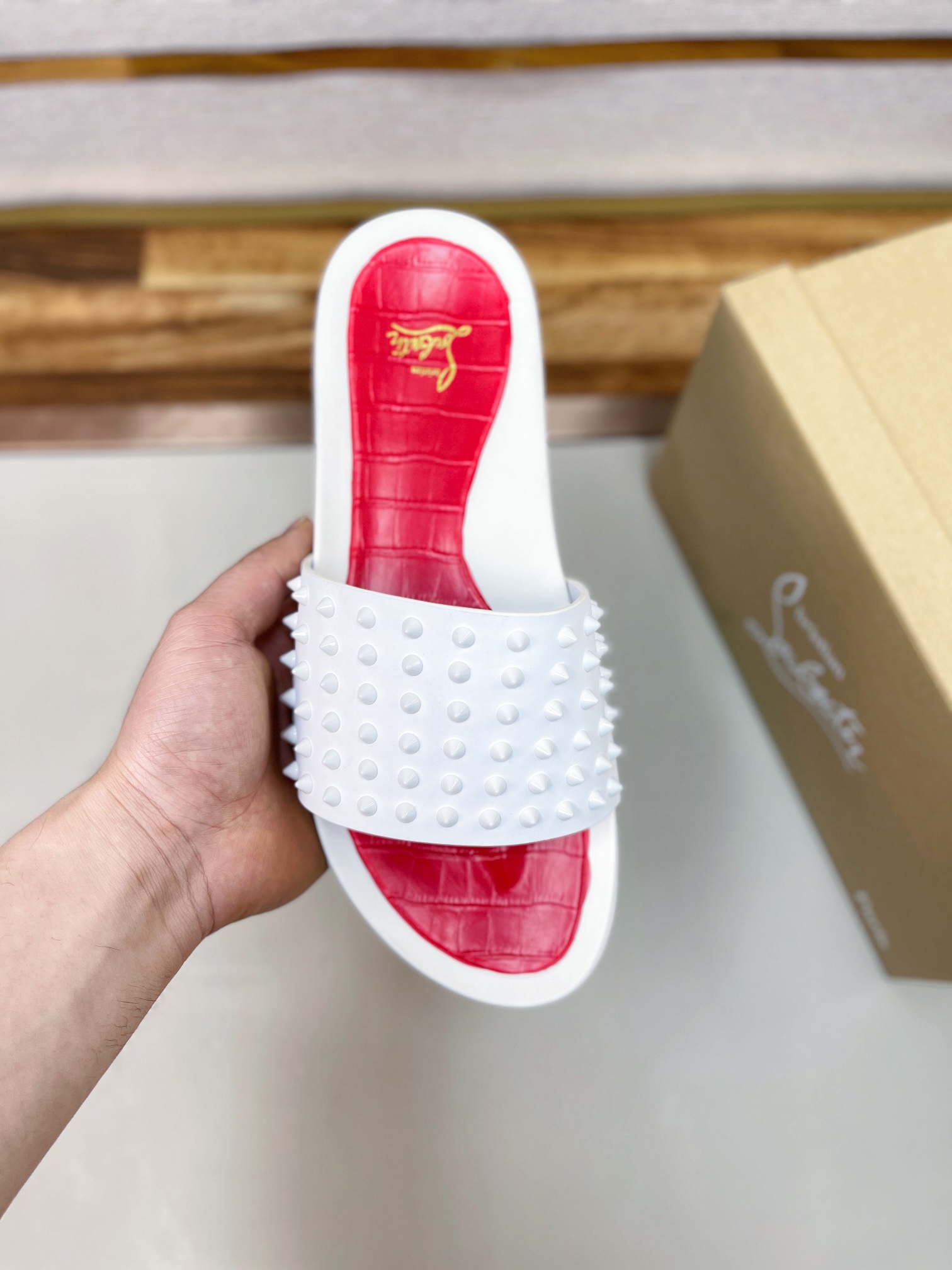 [CL zapatos inferiores rojos] tamaño 38-45 zapatillas clásicas de los hombres, el sitio web oficial 
