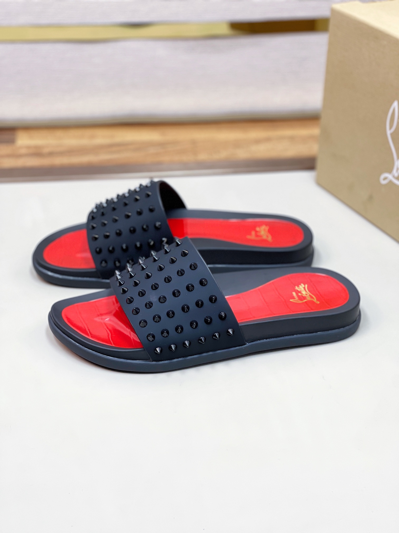 [CL zapatos inferiores rojos] tamaño 38-45 zapatillas clásicas de los hombres, el sitio web oficial 