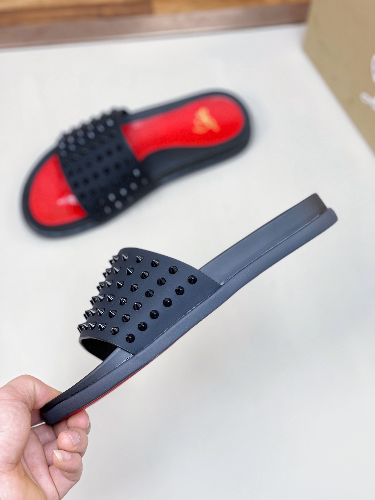 [CL zapatos inferiores rojos] tamaño 38-45 zapatillas clásicas de los hombres, el sitio web oficial 