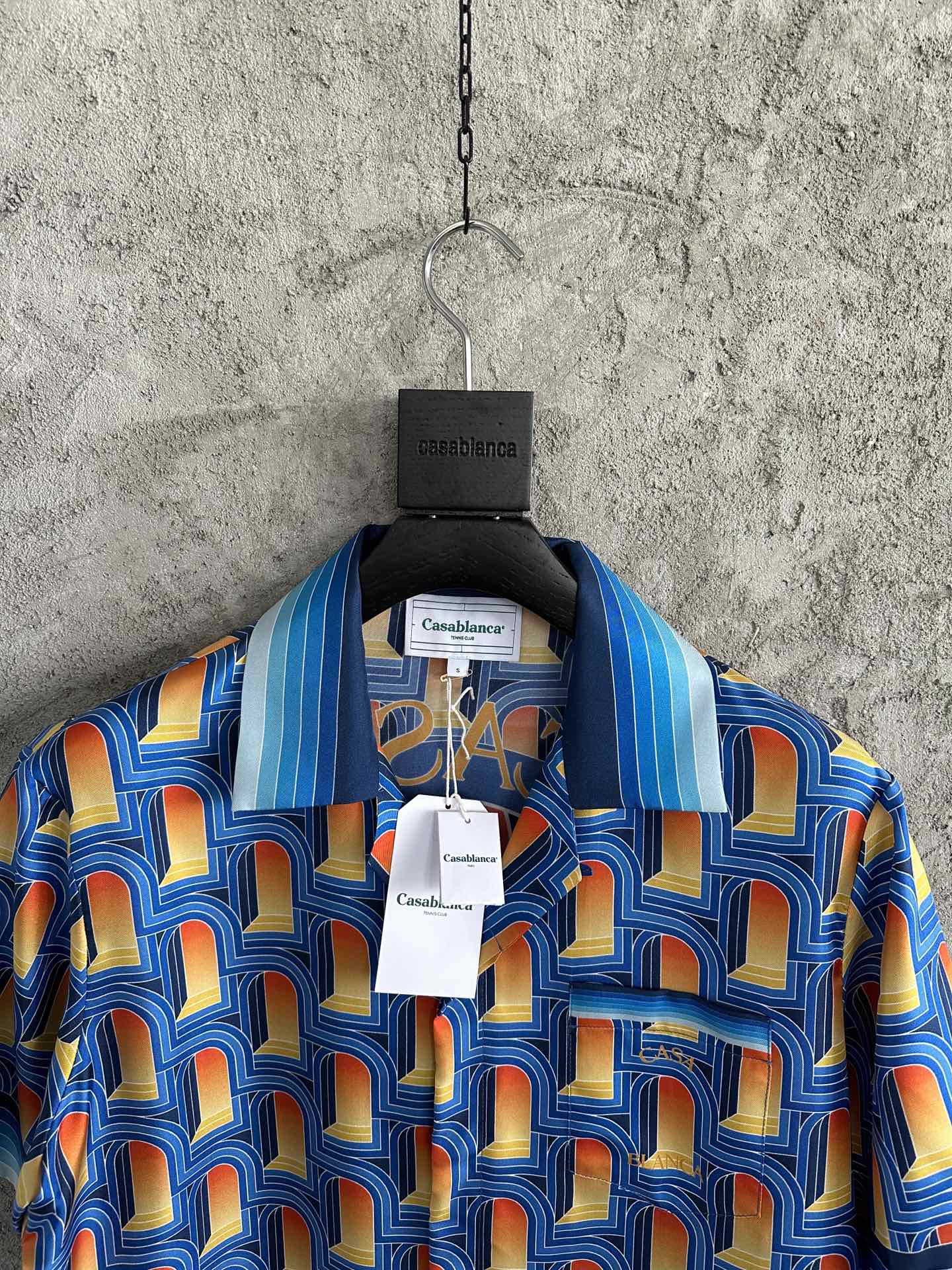 Casablanca 2023SS Arched Print Silk Short Sleeve Shirt - Limited Edition 3 i1679120986 459 1