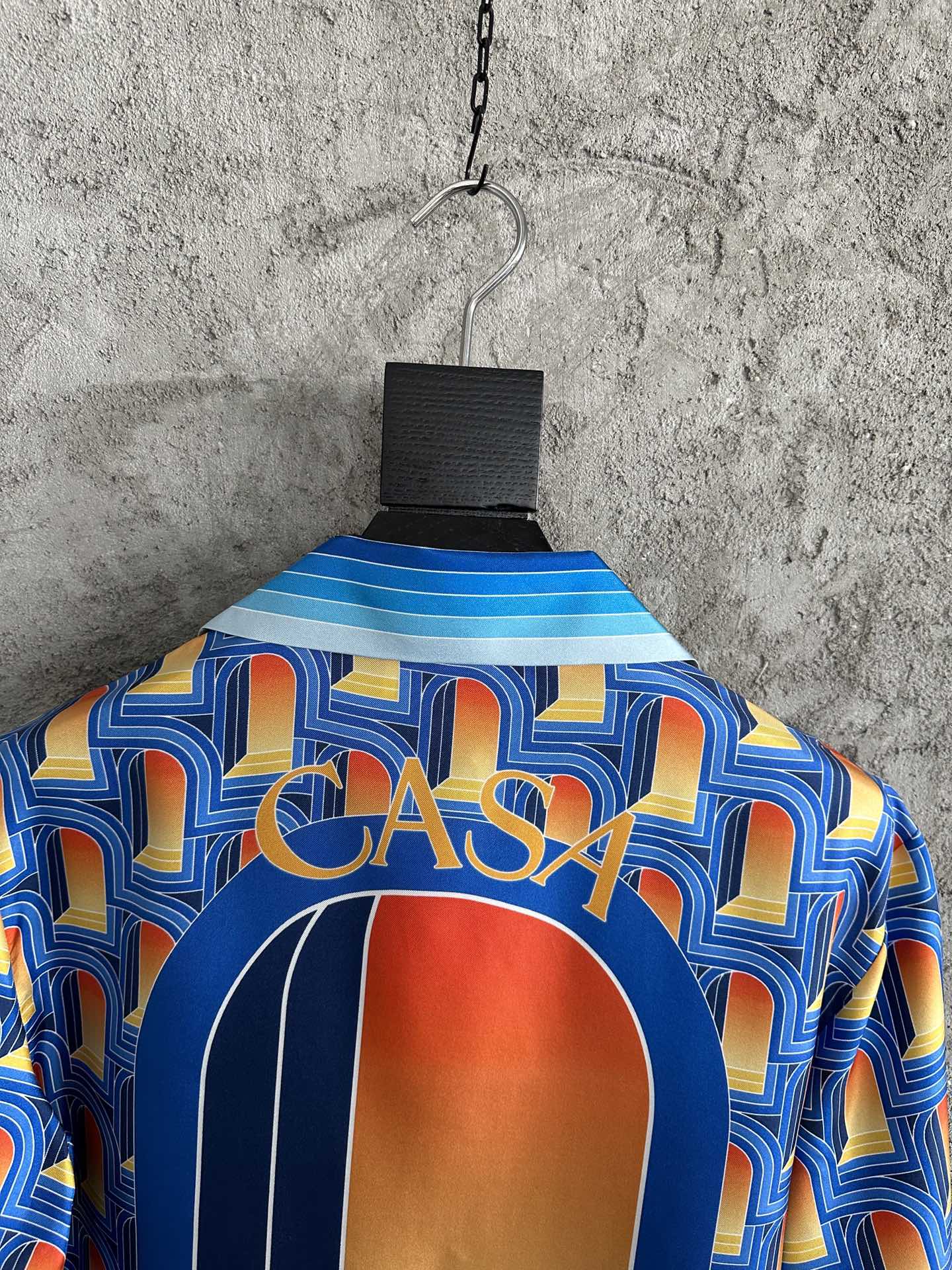 Casablanca 2023SS Arched Print Silk Short Sleeve Shirt - Limited Edition 8 i1679120986 9488 6