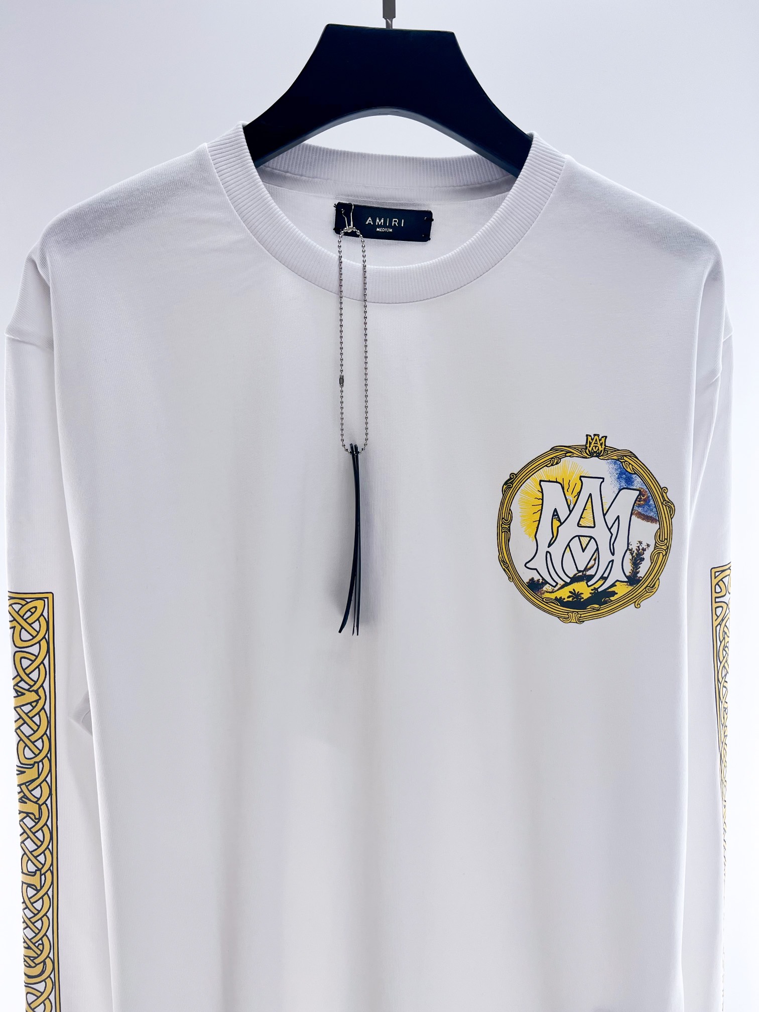 Amiri Round Neck Printed Sweatshirt Custom Terry Cotton Fabric Loose Fit 3 i1679124083 3120 2