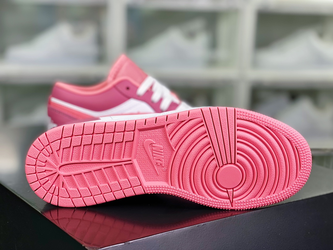 200 Wmns Air Jordan 1 Low GS”White/University Red”AJ1乔丹一代低帮篮球鞋“白粉红”553560-616