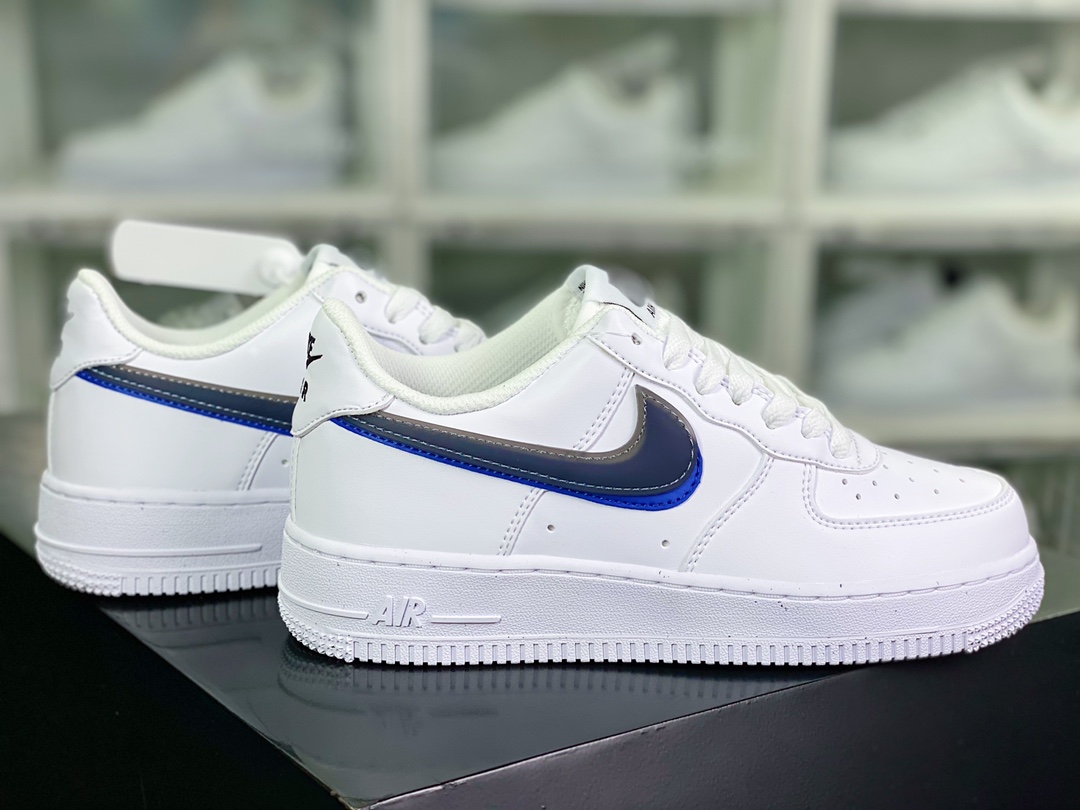 200 Air Force 1 Low Impact Next Nature”Double Swoosh White Black Blue”空军一号FD0688-100
