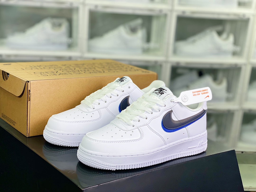 200 Air Force 1 Low Impact Next Nature”Double Swoosh White Black Blue”空军一号FD0688-100