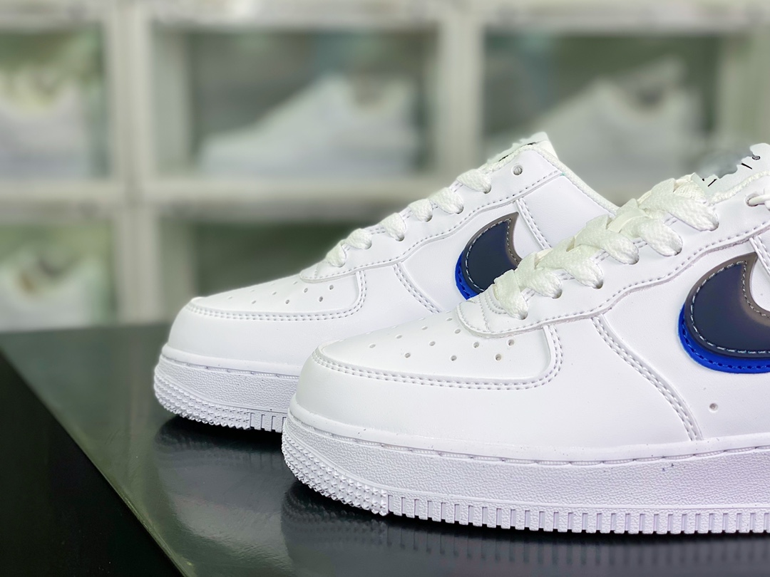 200 Air Force 1 Low Impact Next Nature”Double Swoosh White Black Blue”空军一号FD0688-100