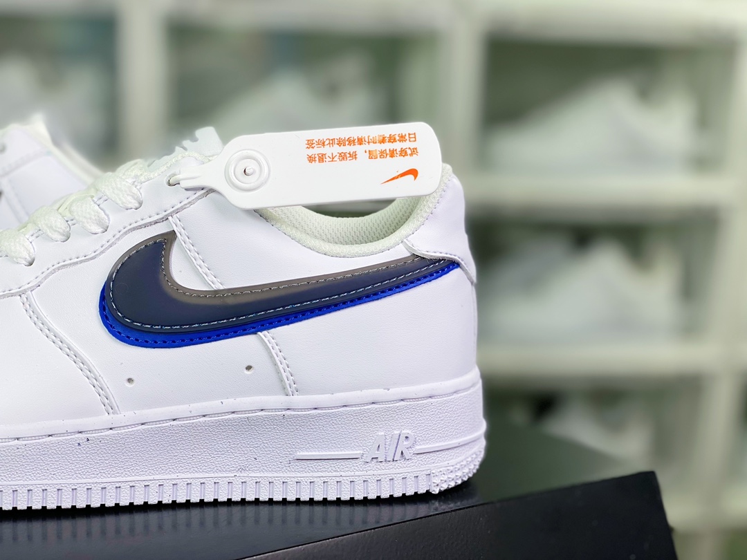200 Air Force 1 Low Impact Next Nature”Double Swoosh White Black Blue”空军一号FD0688-100