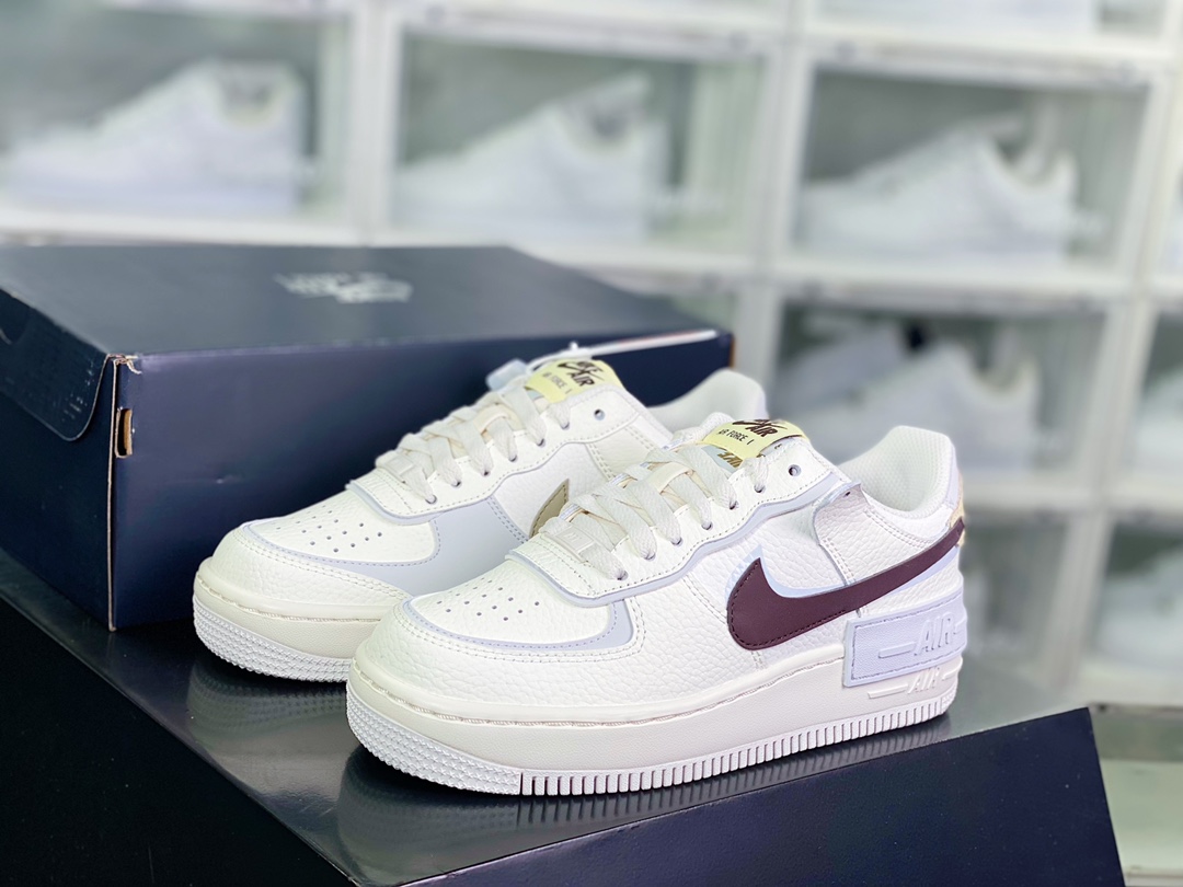 200  WMNS Air Force 1 Shadow”Python”空军一号板鞋“蛋糕奶米白深棕鸳鸯钩子”FD0804-100