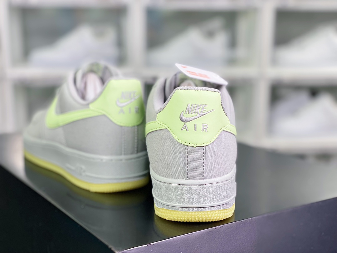 220 Air Force 1 '07 Lv8”Green/Noctilucou”空军一号经典低帮板鞋“帆布灰荧光绿夜光”315122-107