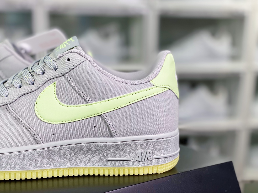220 Air Force 1 '07 Lv8”Green/Noctilucou”空军一号经典低帮板鞋“帆布灰荧光绿夜光”315122-107