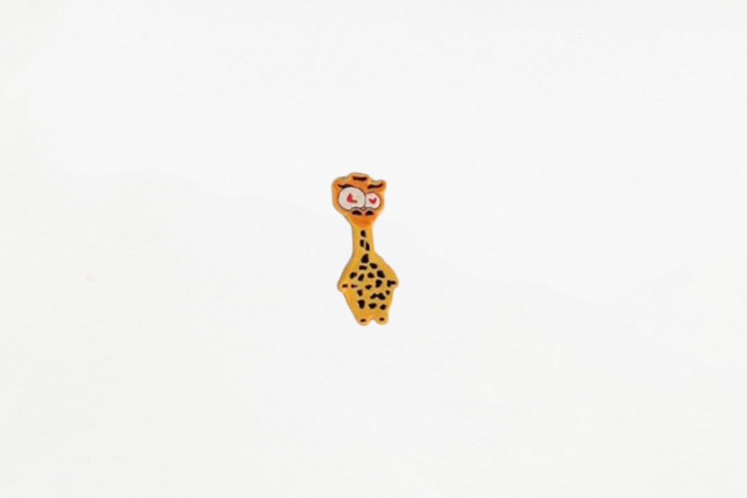 Louis Vuitton/路易威登 小标刺绣长颈鹿短袖T恤 白色