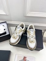 Chanel Shoes Sneakers Splicing Cowhide Summer Collection Fashion Casual