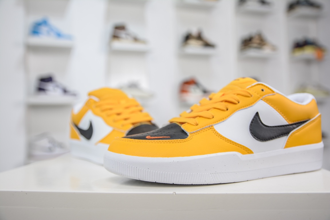 150 Nike SB Forcce 58 白黑黄 复古休闲男女板鞋 DH7505-700