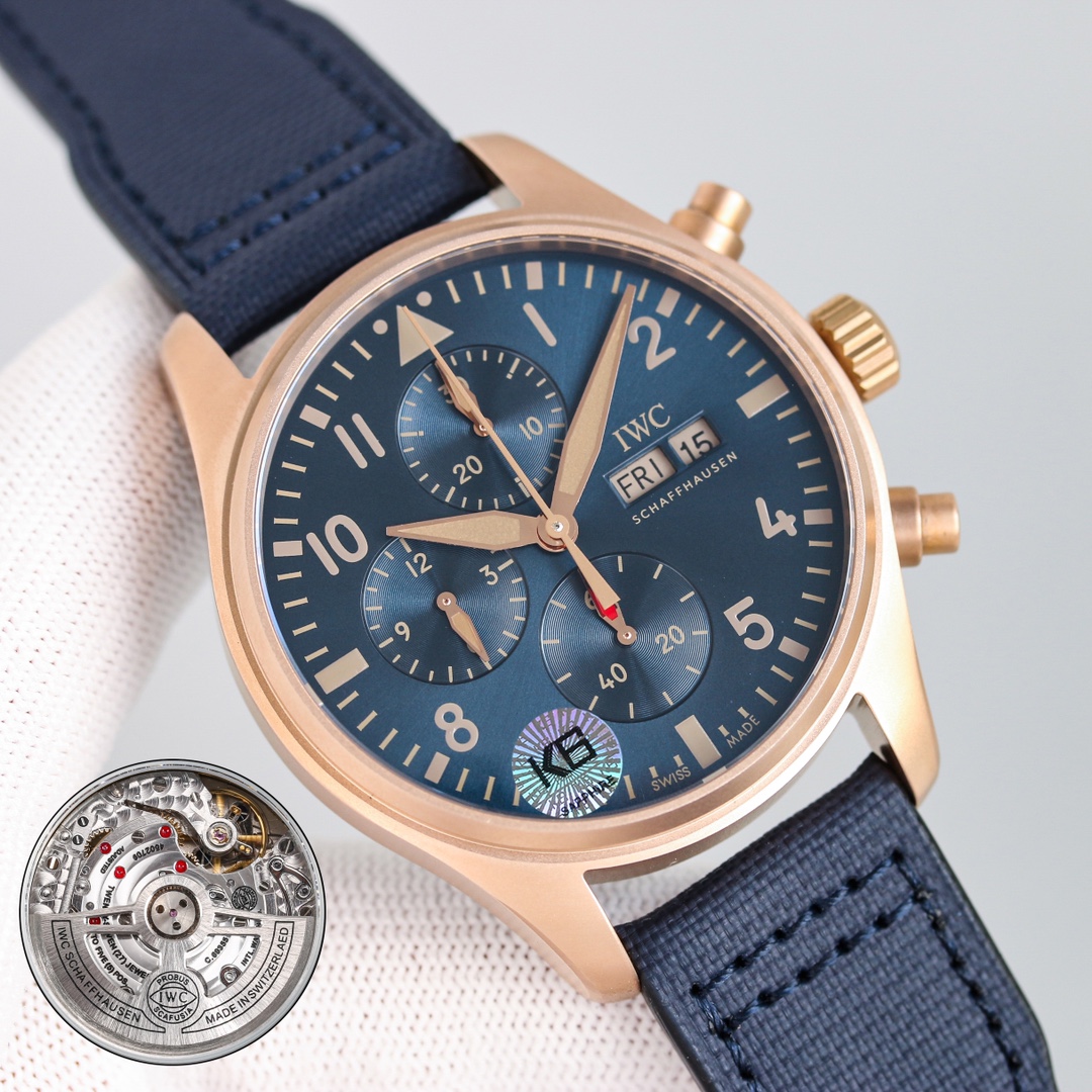 IWC Knockoff
 Orologio da Polso Blu Tutto acciaio