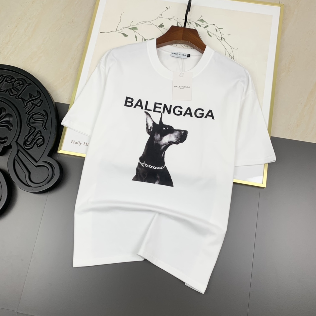 Balenciaga Kleding T-Shirt Katoen Dubbele garens katoen Lente/Zomercollectie
