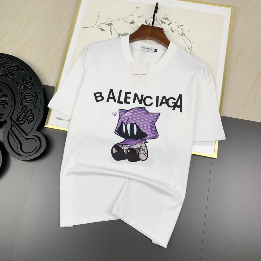 Waar te kopen van hoge kwaliteit
 Balenciaga Kleding T-Shirt Katoen Dubbele garens katoen Lente/Zomercollectie