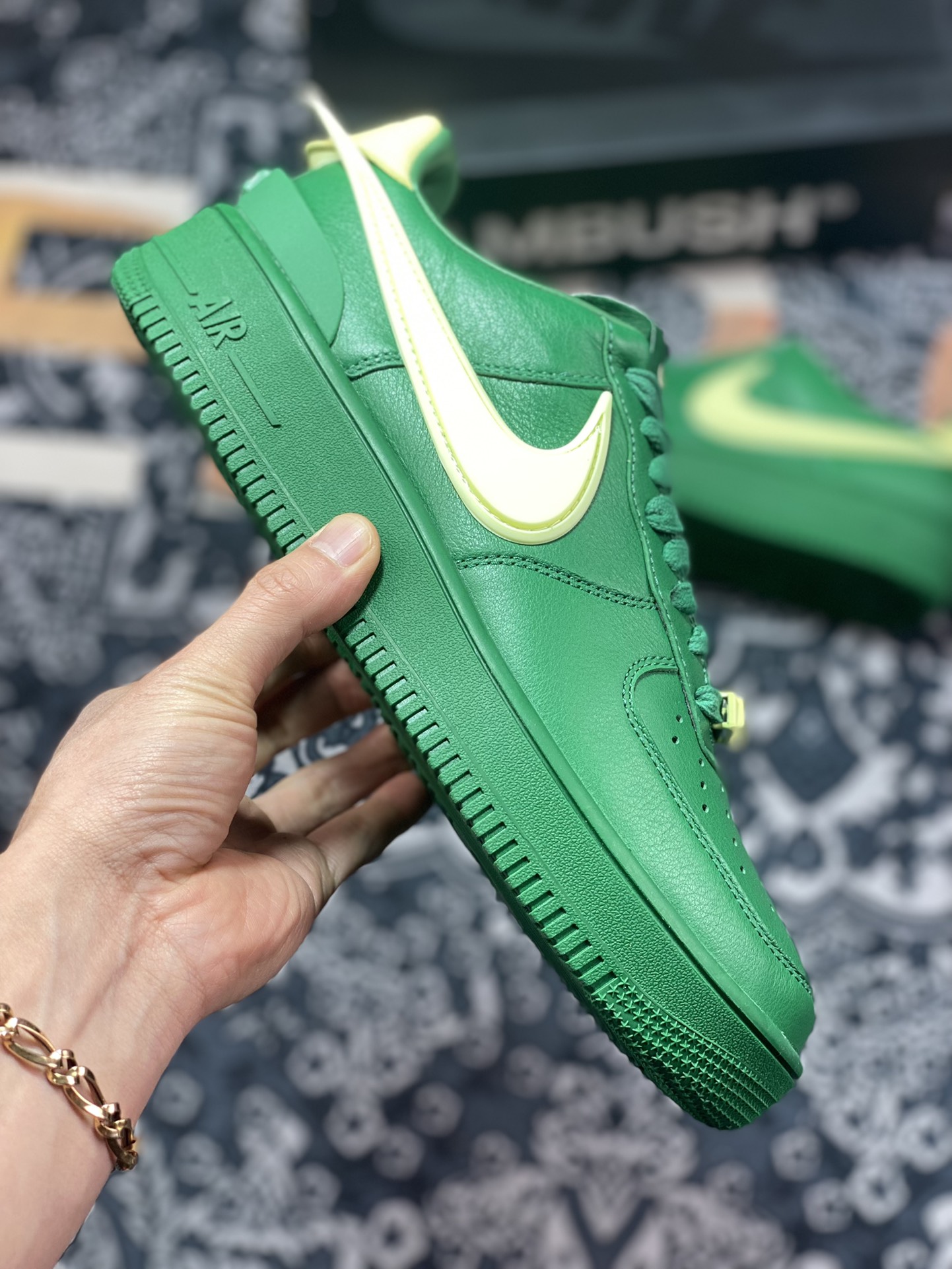 400 AMBUSH x Nike Air Force 1 Low SP”Pine Green/Yellow”空军一号DV3464-300
