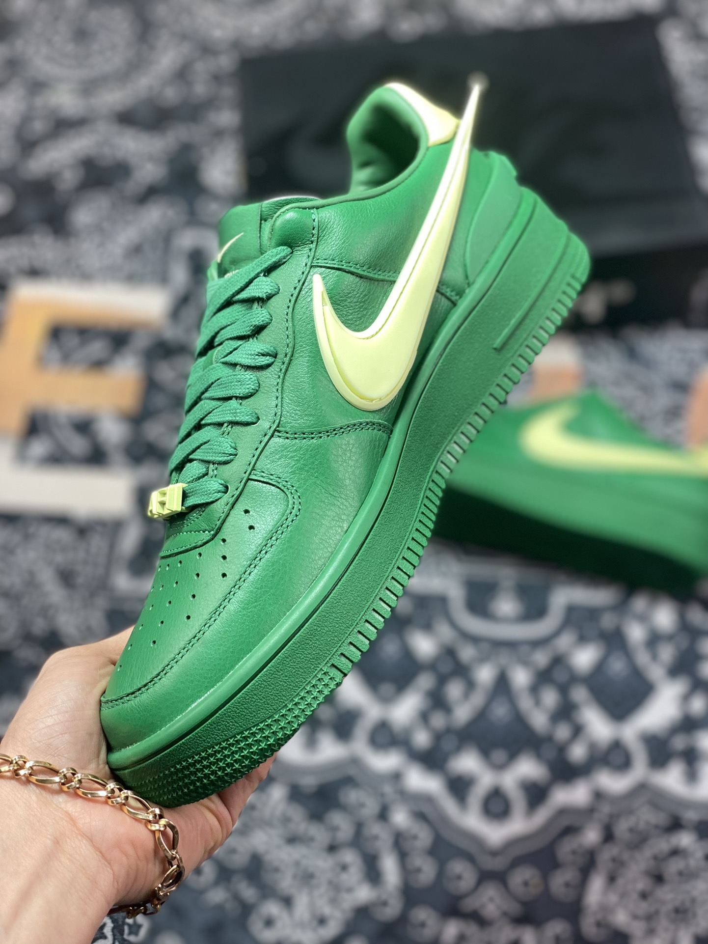 400 AMBUSH x Nike Air Force 1 Low SP”Pine Green/Yellow”空军一号DV3464-300