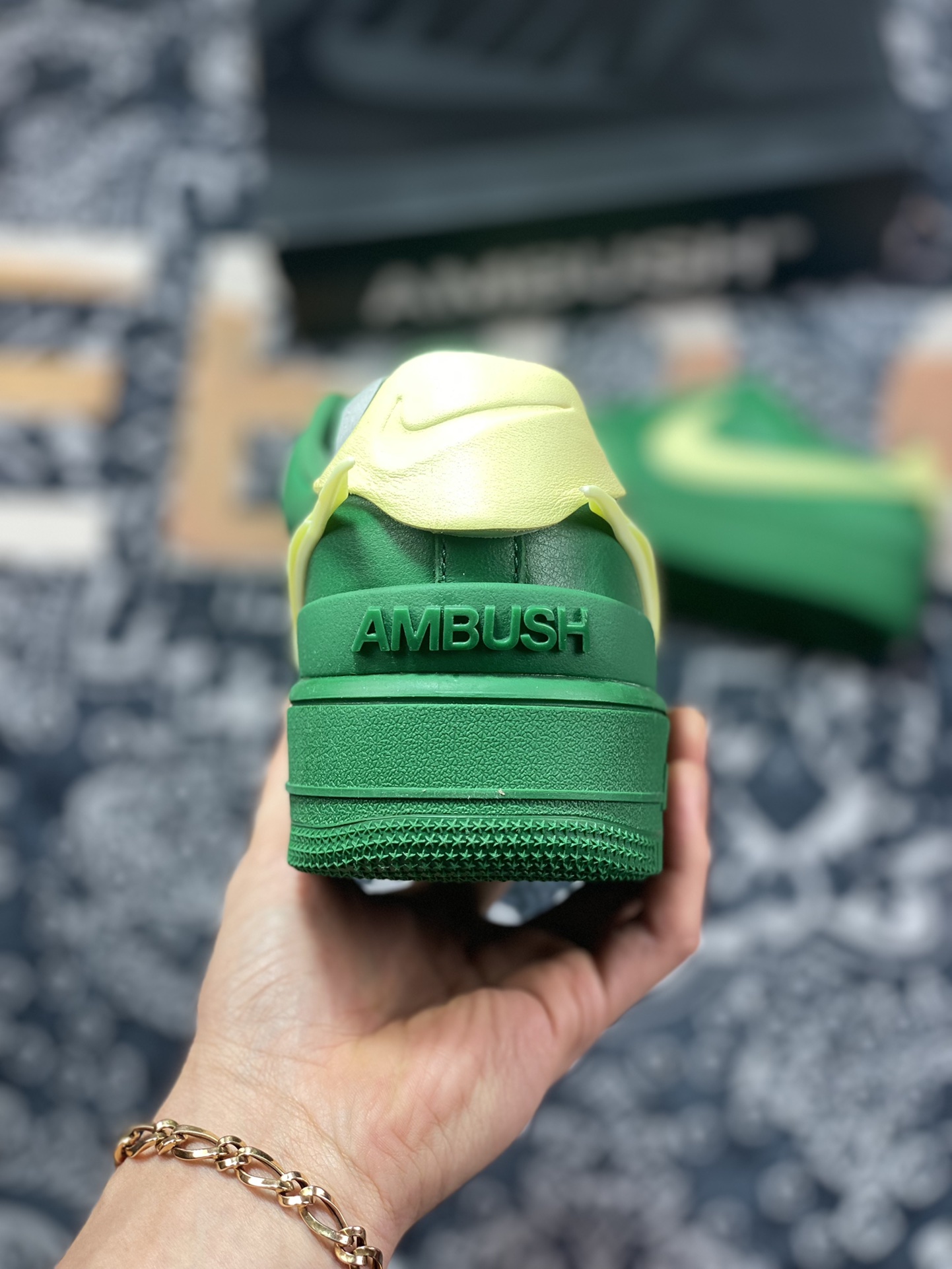 400 AMBUSH x Nike Air Force 1 Low SP”Pine Green/Yellow”空军一号DV3464-300