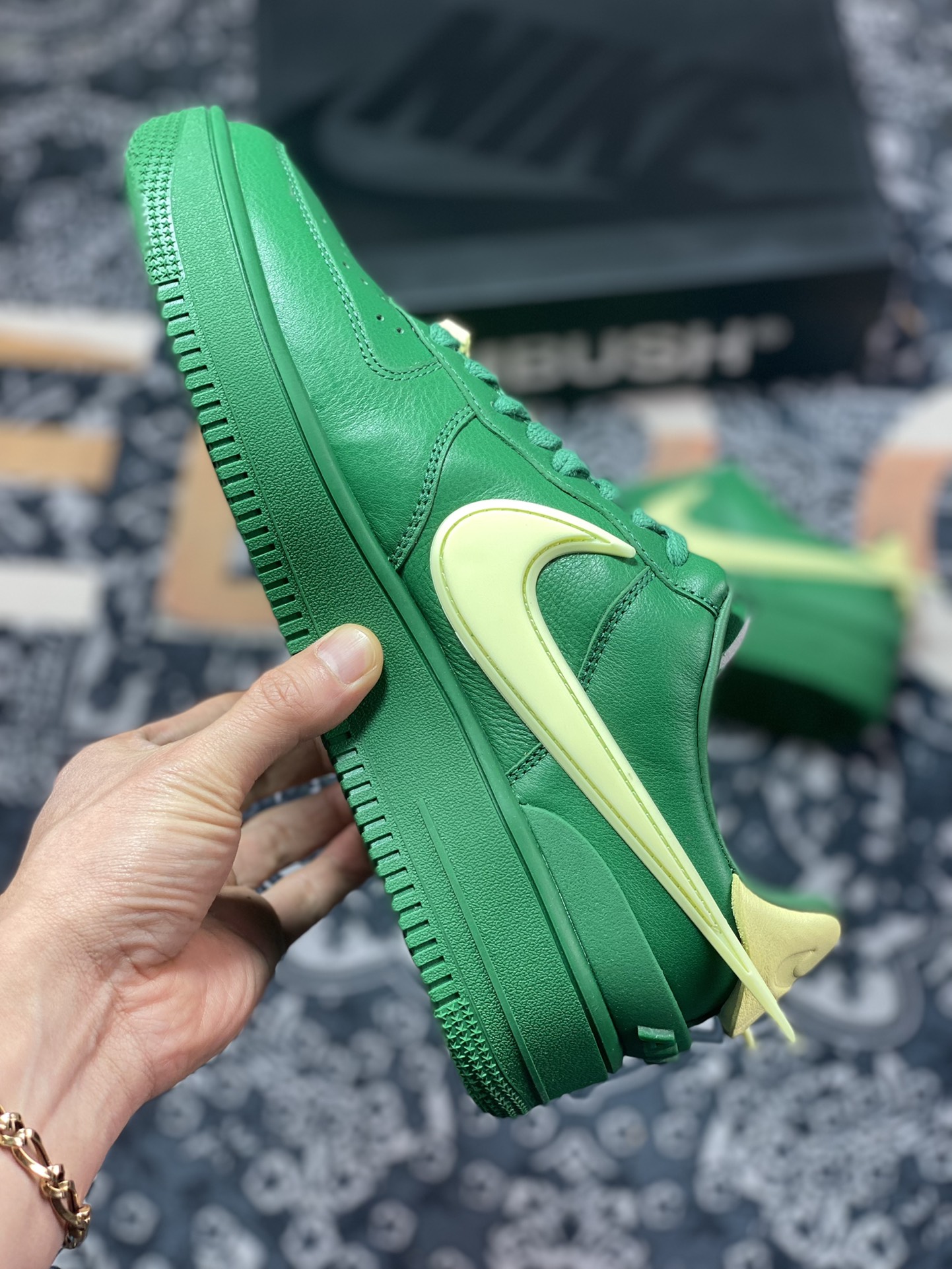 400 AMBUSH x Nike Air Force 1 Low SP”Pine Green/Yellow”空军一号DV3464-300