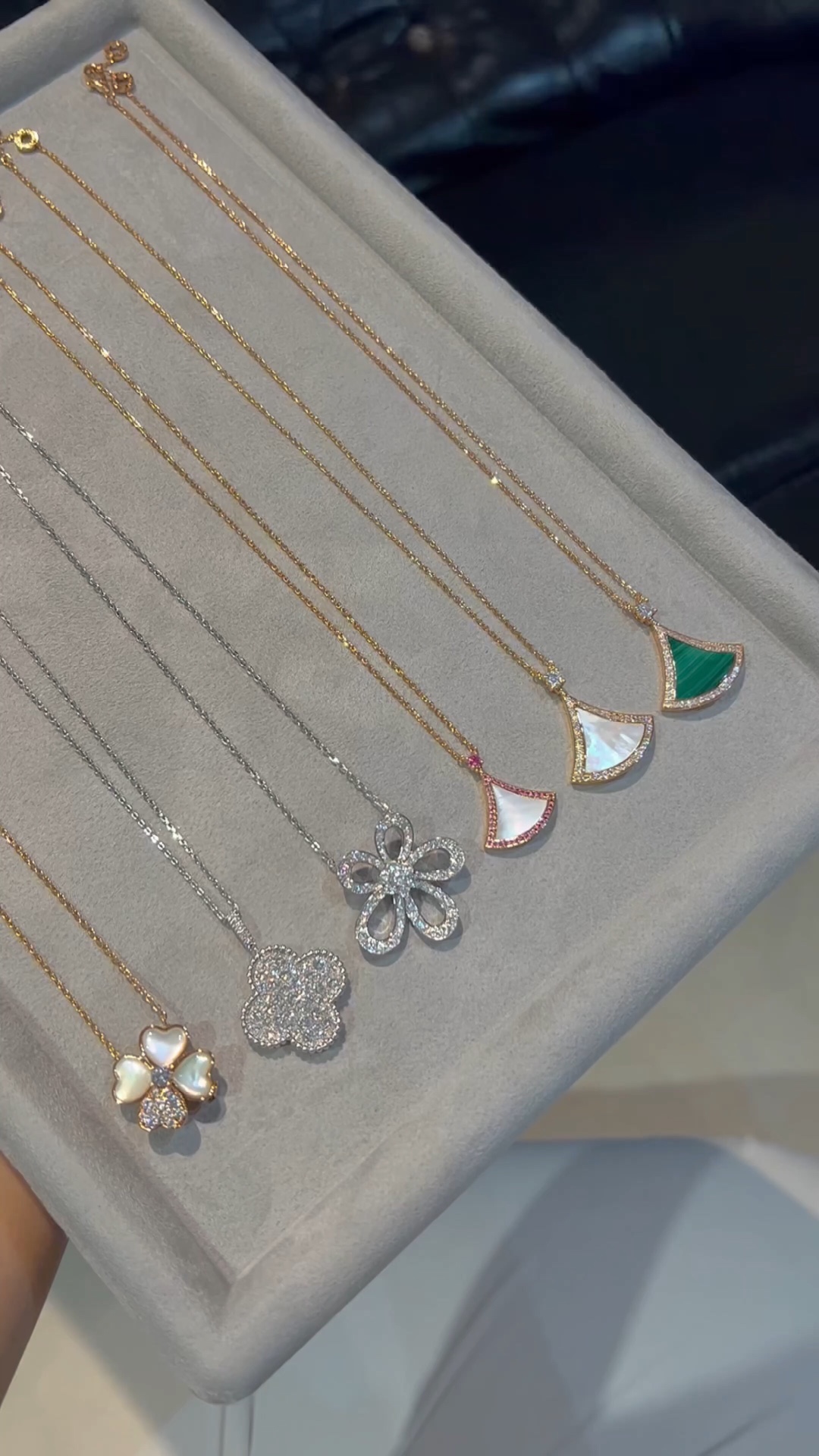 Bvlgari necklace, LV necklace, VCA necklace