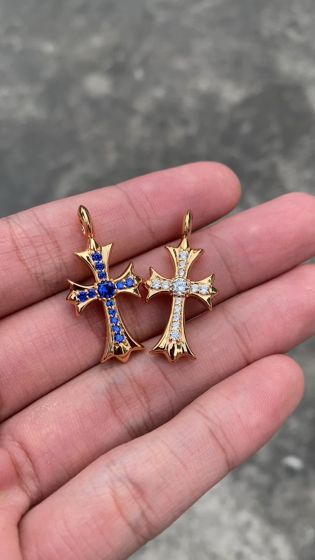 Gold-plated custom with diamond setting