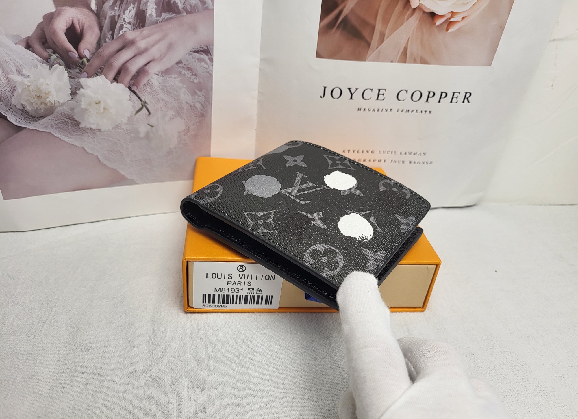 Premium Leather Bifold Wallet Card Slots Close-up