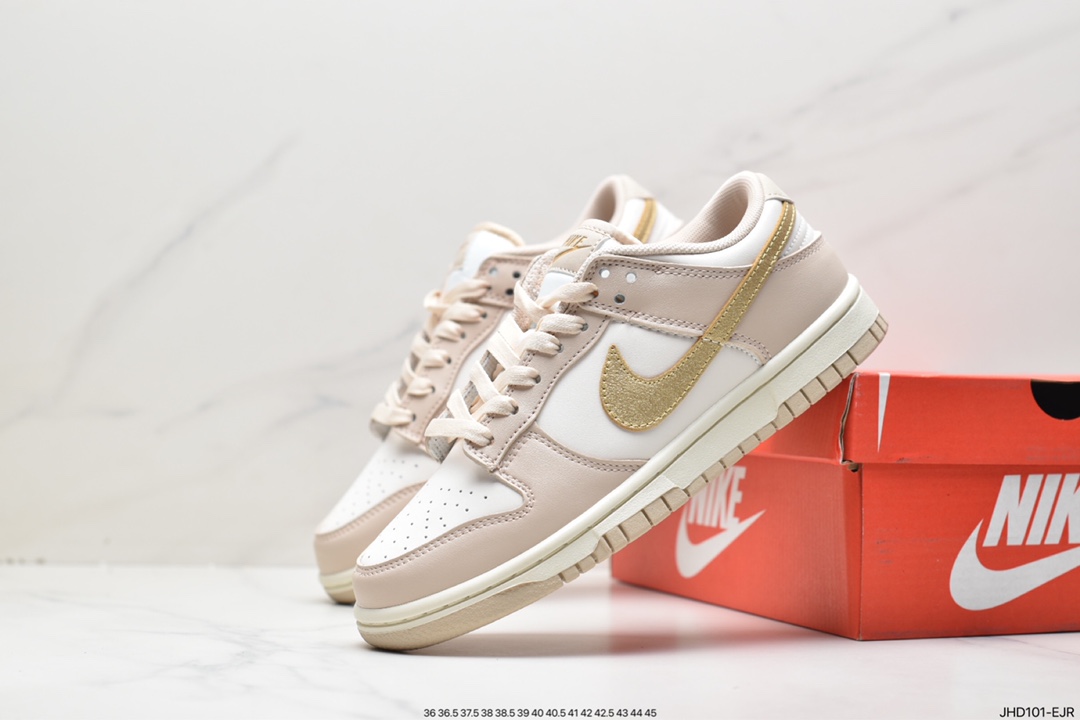 190 Nike SB Dunk Low”“Gold Swoosh”扣篮系列低帮板鞋“杏白金钩” DX5930-001