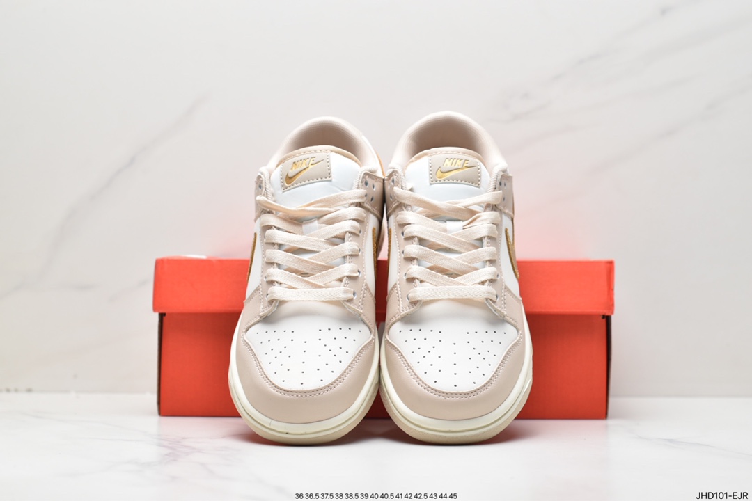 190 Nike SB Dunk Low”“Gold Swoosh”扣篮系列低帮板鞋“杏白金钩” DX5930-001