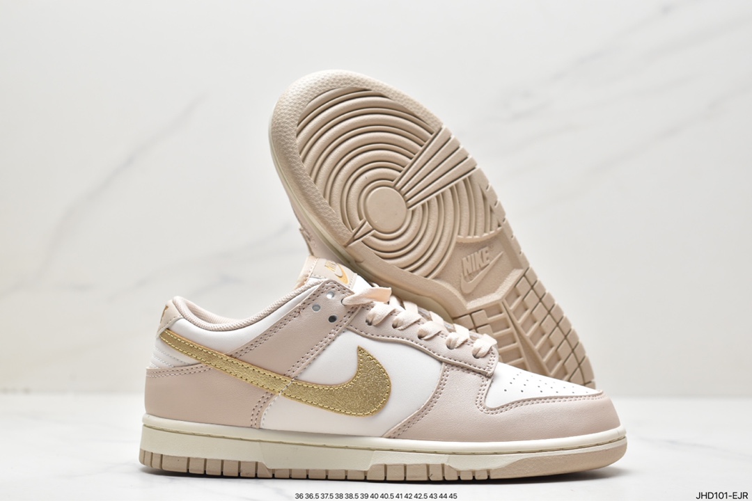 190 Nike SB Dunk Low”“Gold Swoosh”扣篮系列低帮板鞋“杏白金钩” DX5930-001