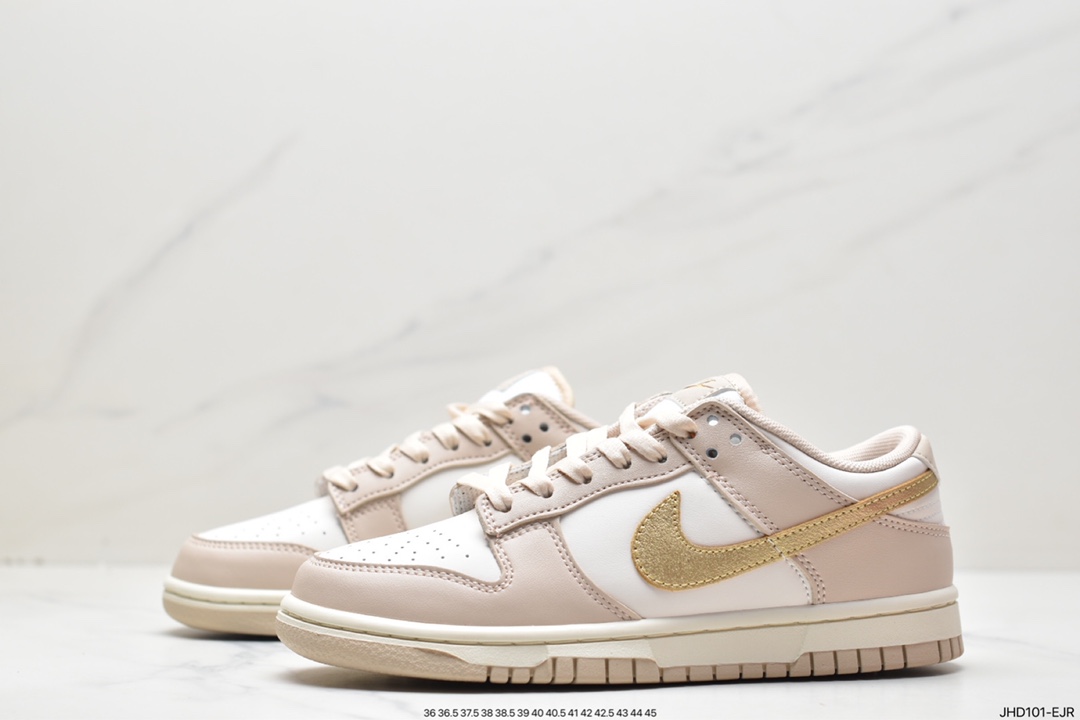 190 Nike SB Dunk Low”“Gold Swoosh”扣篮系列低帮板鞋“杏白金钩” DX5930-001