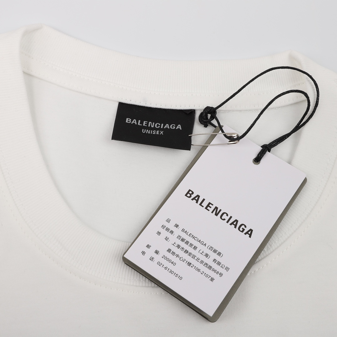 Balenciaga/巴黎世家 反向字母印花短袖T恤